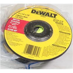 10 DEWALT 6" X 1/4" X 7/8" METAL GRINDING DISCS