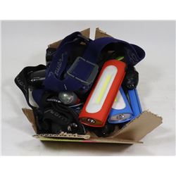 LOT OF 4 EDDIE BAUER UNISEX LED HEADLAMPS &  MORE