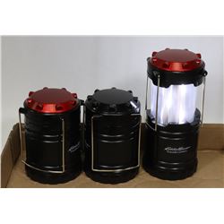 LOT OF 3 EDDIE BAUER 100 LUMEN LANTERNS WORKING