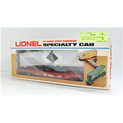 LIONEL CP RAIL FLAT CAR WITH VANS, 0 AND 027 GAUGE