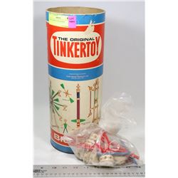 1960S TINKER TOYS IN BOX MISSING LID