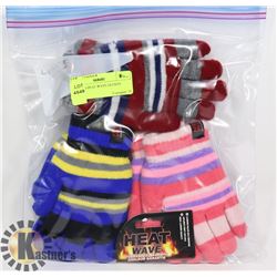 3PK KIDS HEAT WAVE GLOVES