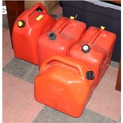 LOT OF 4 - 5 GALLON JERRY CAN WITH SPOUTS