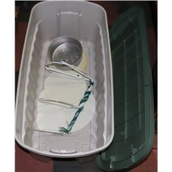 LARGE TOTE WITH 3 TIER CAKE STAND AND CAKE COVER