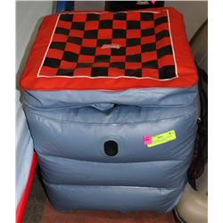 COLEMAN INFLATABLE COOLER WITH CHECKERBOARD &
