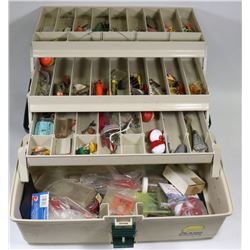 LARGE 3 TIER PLANO TACKLE BOX FULL OF FISHING