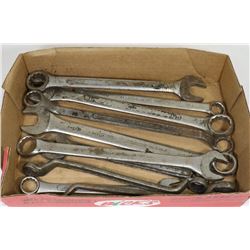 TRAY W/ 10 LARGE SAE WRENCHES (7/8 TO 1 1/4)