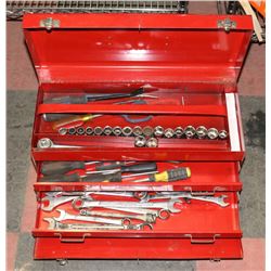 BEACH 4 LEVEL METAL TOOLBOX FULL OF TOOLS