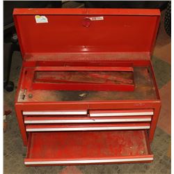 RED METAL TOOL BOX
