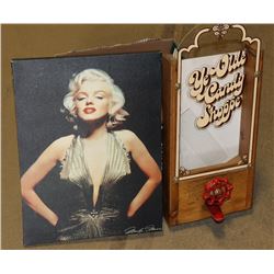 VINTAGE CANDY DISPENSER AND PICTURE