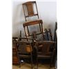 Image 1 : LOT OF 5 UNCLAIMED ANTIQUE OAK SIDECHAIRS