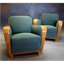 1 par fåtöljer art deco alm H 70 L 76