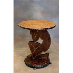 Serveringsbord björk art deco H 62 diam