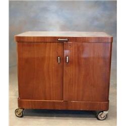 Barskåp på hjul mahogny art deco H 65 7
