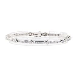 3.45 ctw Diamond Bracelet - 14KT White Gold