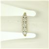 Image 4 : 14k Yellow & White Gold .28 ctw 5 Round Brilliant Cut Prong Set Diamond Band Rin