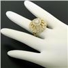 Image 6 : GIA Cert 18K Yellow Gold 5.56 ctw Round & Baguette Diamond Waterfall Cluster Rin