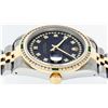 Image 7 : Rolex Mens 2 Tone 14K Black String Diamond & Emerald Datejust Wristwatch