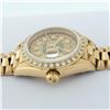 Image 4 : Rolex Ladies 18K Yellow Champagne String Diamond President Wristwatch With Rolex