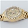 Image 5 : Rolex Ladies 18K Yellow Champagne String Diamond President Wristwatch With Rolex