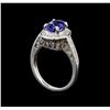 Image 4 : 14KT White Gold 1.48 ctw Tanzanite and Diamond Ring