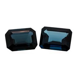 67.94 ctw. Natural Emerald Cut London Blue Topaz Parcel of Two