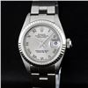 Rolex Ladies Stainless Steel Slate Grey 26MM Oyster Band Datejust Wristwatch