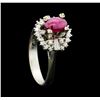 Image 4 : 1.00 ctw Ruby And Diamond Ring - 10KT White Gold