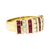 Image 1 : 1.00 ctw Ruby and Diamond Ring - 14KT Yellow Gold