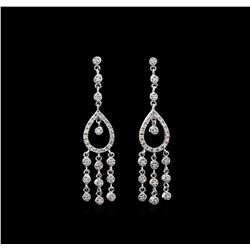 1.15 ctw Diamond Earrings - 18KT White Gold