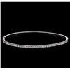 0.95 ctw Diamond Bangle Bracelet - 14KT White Gold