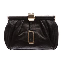 MCM Black Leather Small Clutch