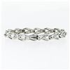 Image 3 : 14K White Gold 2.25 ctw Baguette & Round Diamond Split Open Link Tennis Bracelet