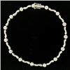14K White Gold .40 ctw Bezel Set Diamond Double Twist Link Petite Tennis Bracele
