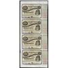 Image 1 : Uncut Sheet of (4) State of Louisiana Baby Bond Obsolete Notes