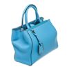 Fendi Blue Saffiano Leather Petite 2 Jours Tote Bag