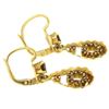 Image 8 : Vintage 18K Yellow Gold 1.0 ctw Pear Shape Garnet Dangle Drop Lever Back Earring