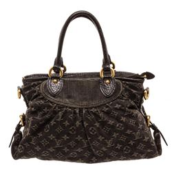 Louis Vuitton Black Denim Monogram Neo Cabby MM Bag