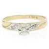 Image 1 : 14k Two Tone Gold Illusion Prong Set Transitional Diamond Solitaire Ring