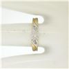 Image 5 : 14k Two Tone Gold Illusion Prong Set Transitional Diamond Solitaire Ring