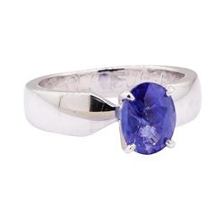 2.04 ctw Blue Sapphire Ring - Platinum