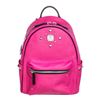 Image 3 : MCM Beet Root Pink Small Coated Canvas Stark Odeon Backpack