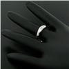 Image 7 : Men's Textured 14K White Gold Bead Set Round Diamond Solitaire Band Ring Sz 9.5