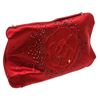 Image 1 : Chanel Red Satin Embellished Camellia Clutch Shoulder Bag