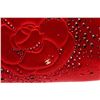 Image 3 : Chanel Red Satin Embellished Camellia Clutch Shoulder Bag