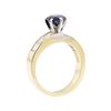 Image 4 : 1.33 ctw Sapphire and Diamond Ring - 14KT Yellow Gold