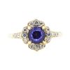 Image 2 : 1.50 ctw Sapphire and Diamond Ring - 14KT Yellow Gold