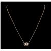 0.35 ctw Diamond Necklace - 14KT Rose Gold