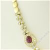 Image 3 : 18kt Yellow Gold 14.49 ctw Ruby and Diamond Collar Statement Necklace