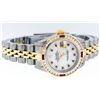 Image 4 : Rolex Ladies 2 Tone 14K MOP Ruby & Diamond Datejust Wristwatch